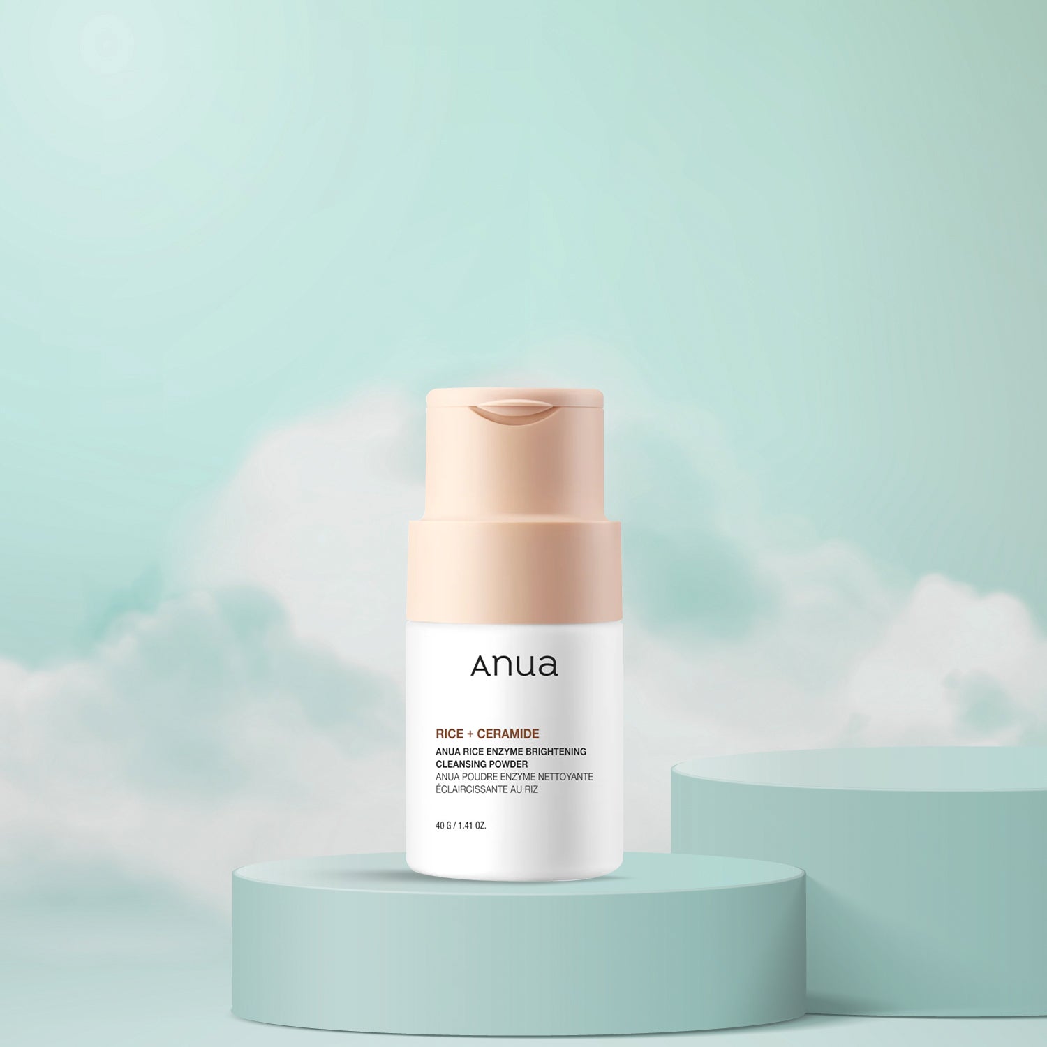 Anua Rice Enzyme Brightening Cleansing Powder | Korean powder face wash for radiant skin | Buy in Dubai at Mirae Beauty Hub UAE. Front
