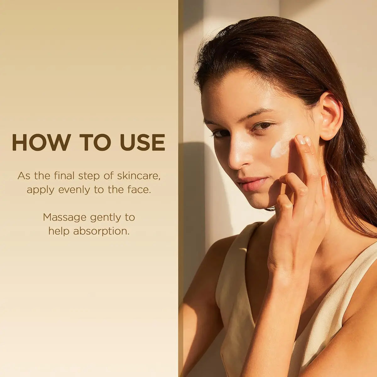 SKIN1004 Madagascar Centella Cream 75mL - How to use instructions for applying moisturizer on face.