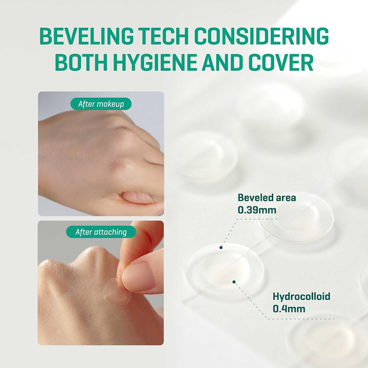 SOME BY MI 30 Days Miracle Clear Spot Patch – Korean hydrocolloid acne patch with centella and tea tree for fast healing, now in UAE. Material