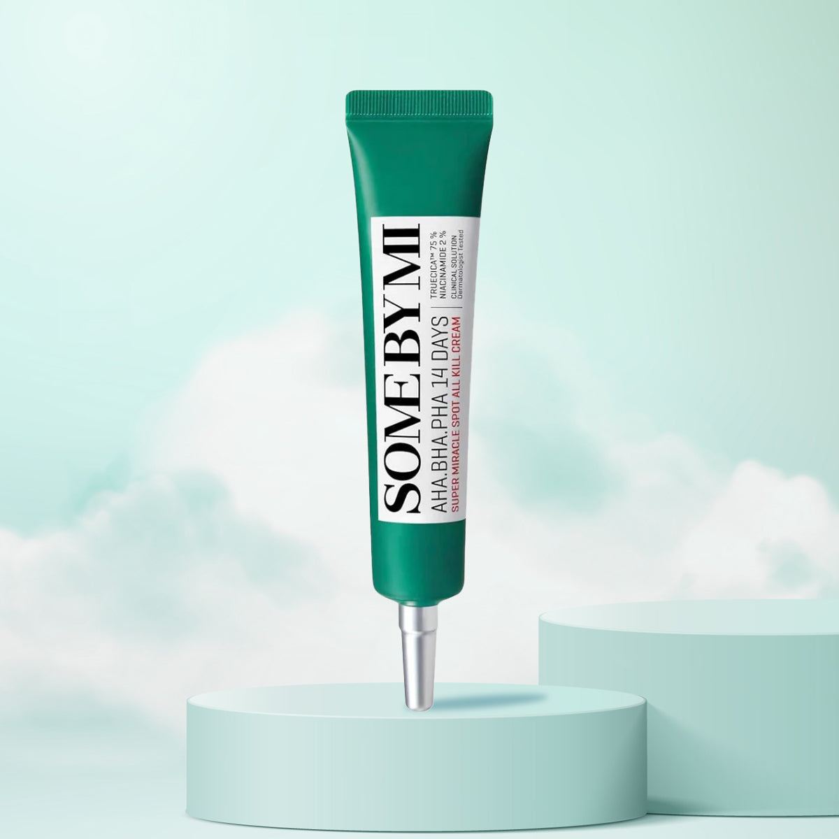 SOME BY MI Super Miracle Spot All Kill Cream – Korean spot treatment with AHA BHA PHA and Truecica for acne-prone skin. Front