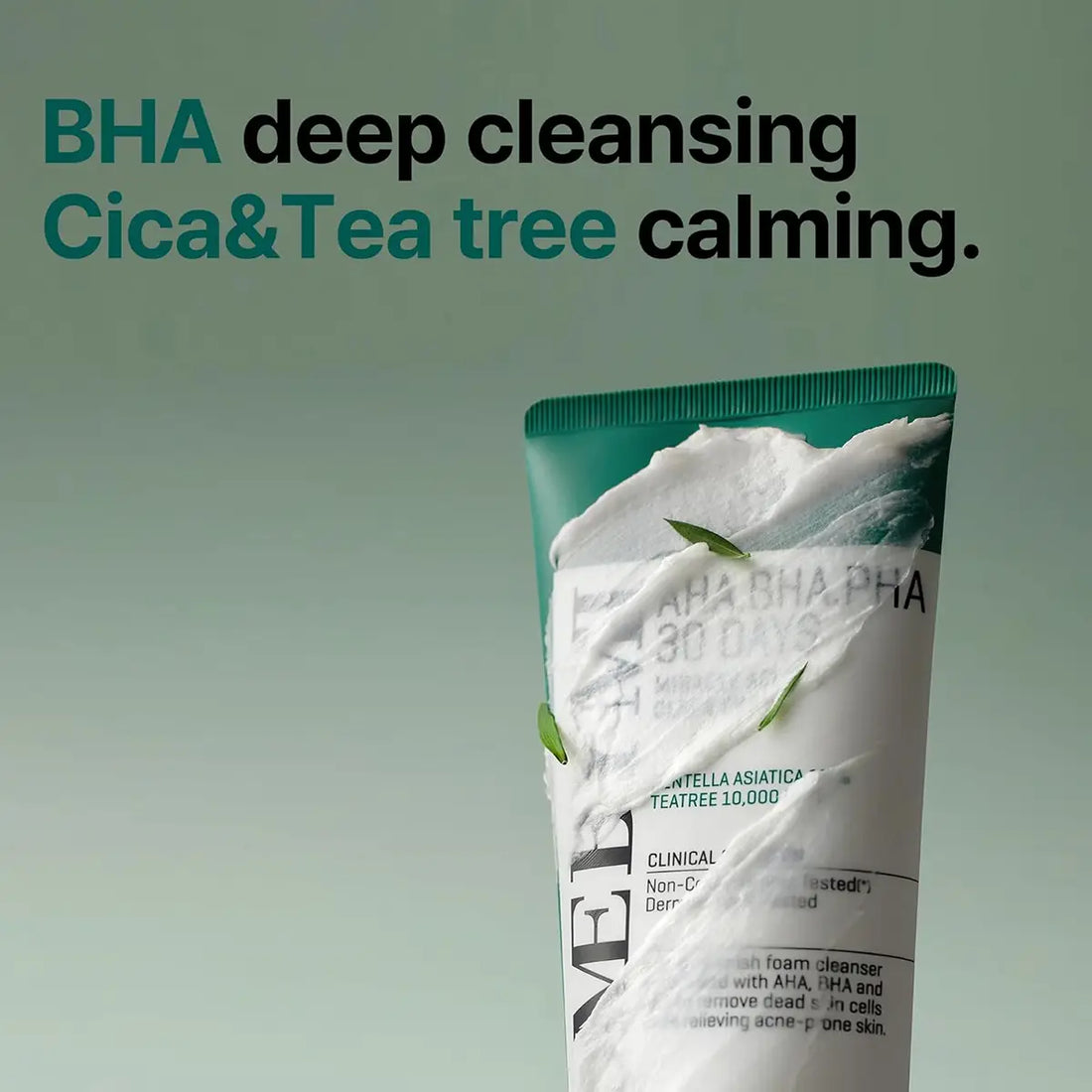 SOME BY MI AHA-BHA-PHA 30 Days Miracle Acne Clear Foam 100mL with BHA and Tea Tree for deep cleansing.