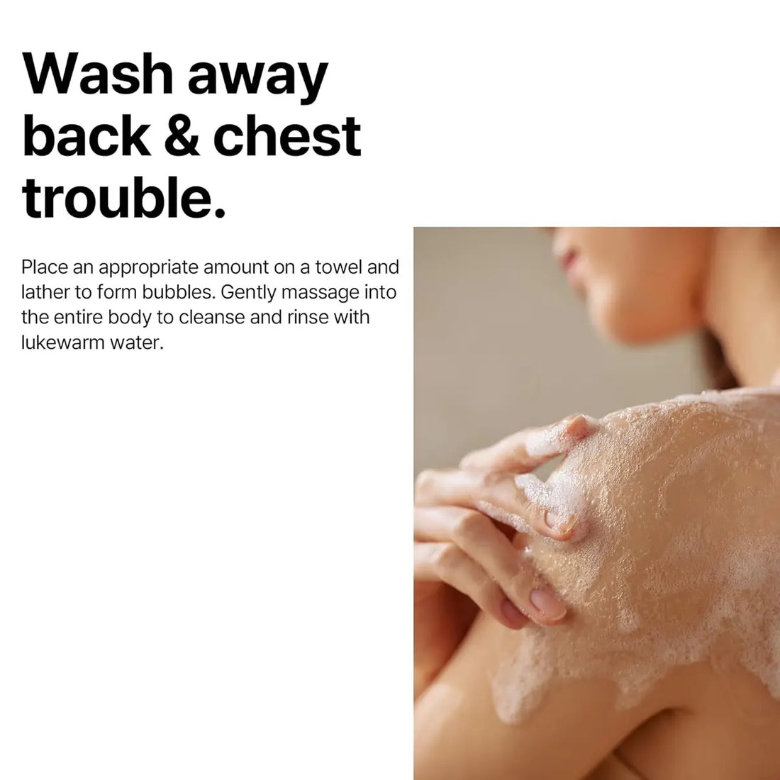 SOME BY MI AHA BHA PHA 30 Days Miracle Clear Body Cleanser 400g used for back and chest cleansing.