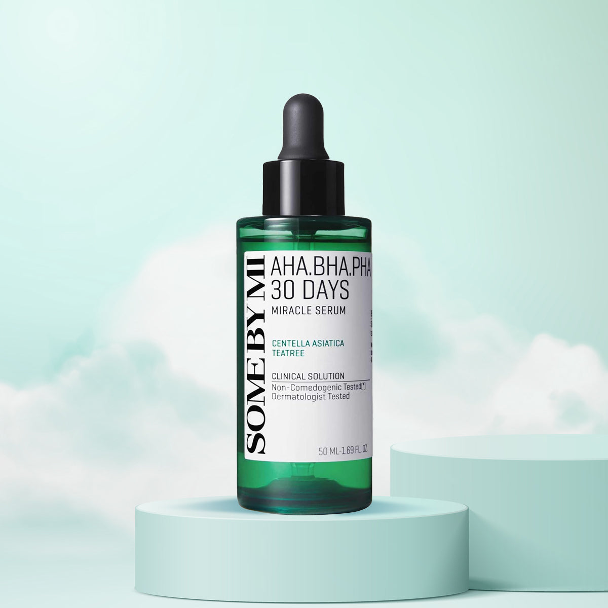 SOME BY MI AHA BHA PHA 30 Days Miracle Serum – Korean acne treatment serum with tea tree and exfoliants. Front