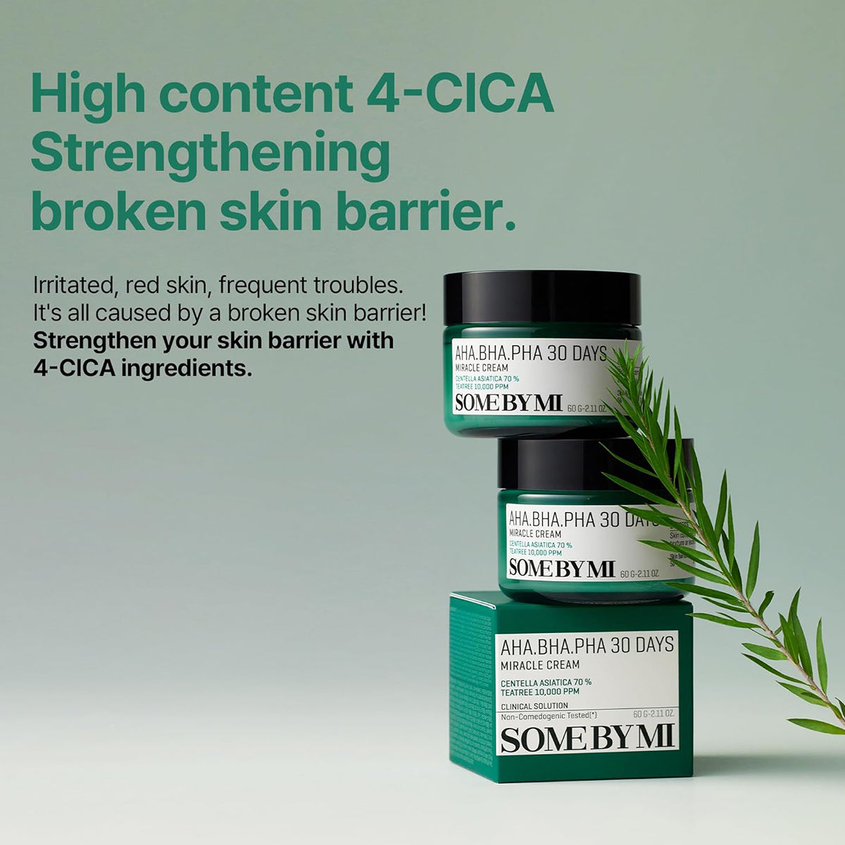 SOME BY MI AHA BHA PHA 30 Days Miracle Cream – Korean acne treatment cream for oily and blemish-prone skin in UAE. CICA