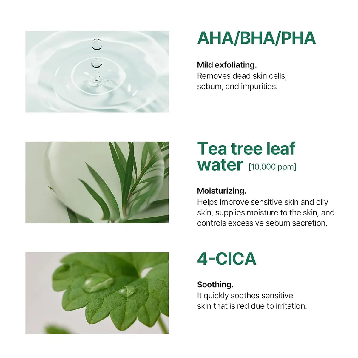 SOME BY MI AHA BHA PHA Miracle Cream 60g ingredients including AHA, BHA, PHA, Tea Tree water, and 4-CICA for skincare benefits.