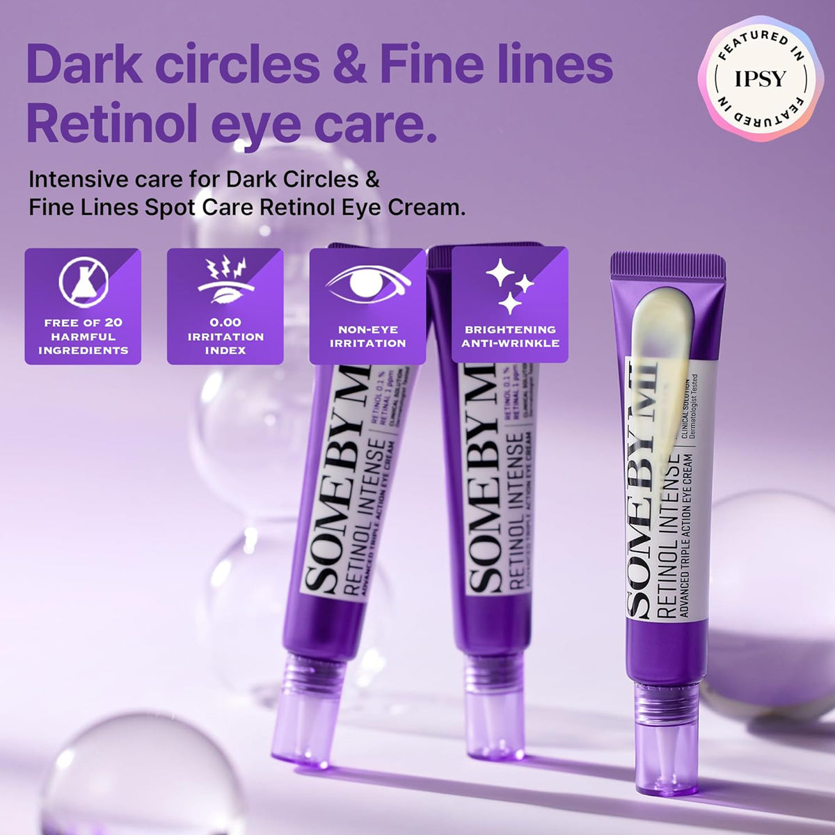 Some By Mi Retinol Intense Advanced Triple Action Eye Cream | Korean eye cream for wrinkles, dark circles, and firming skin around the eyes. Features