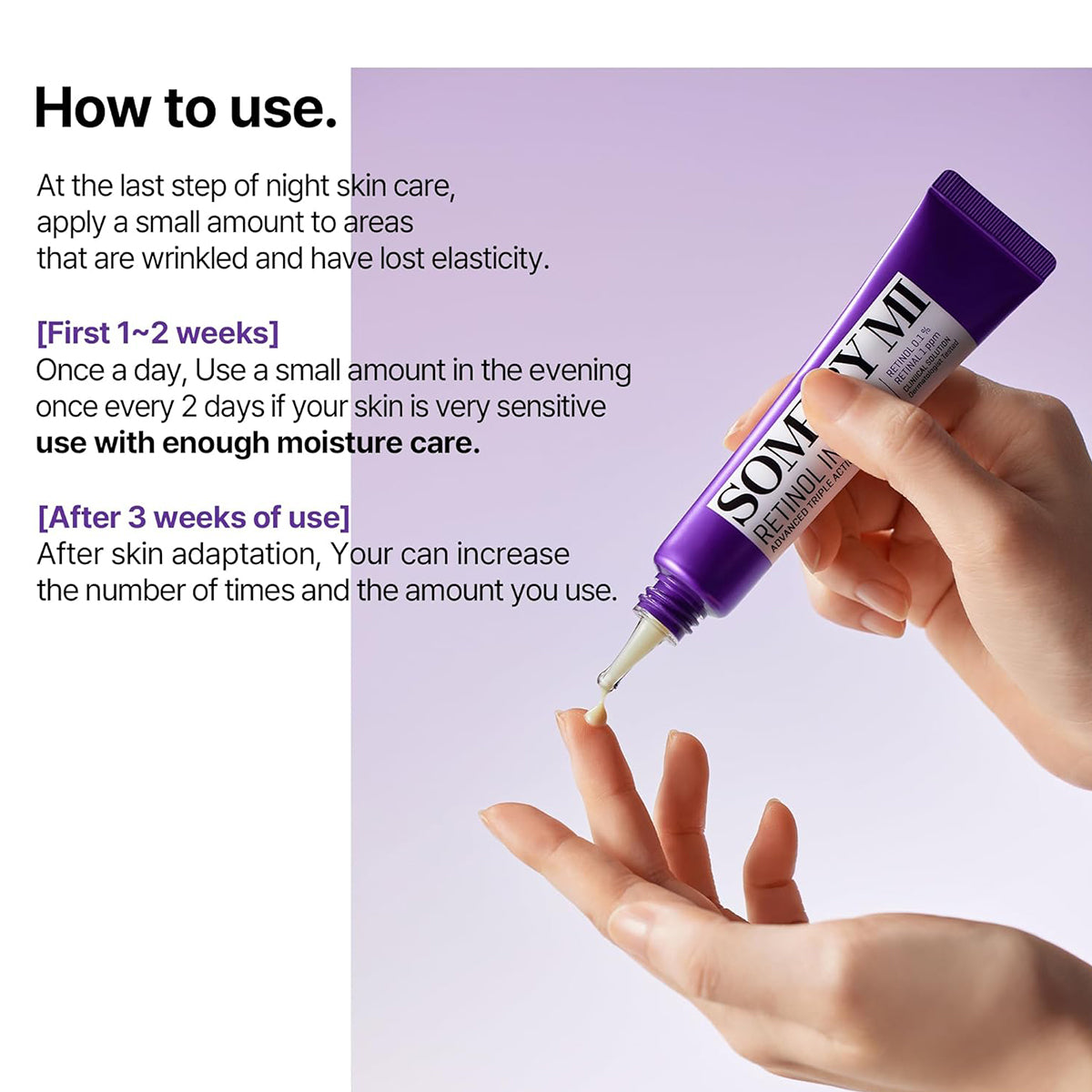 Some By Mi Retinol Intense Advanced Triple Action Eye Cream | Korean eye cream for wrinkles, dark circles, and firming skin around the eyes. How to Use