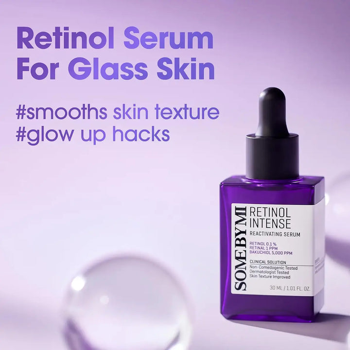 SOME BY MI Retinol Intense Reactivating Serum 30mL for smooth skin texture and glow up in Dubai's climate.