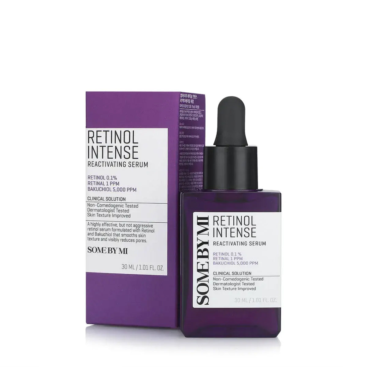 SOME BY MI Retinol Intense Reactivating Serum – Korean anti-aging serum for wrinkles, elasticity, and youthful skin glow. Packaging