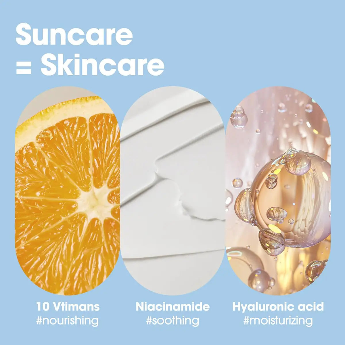 SOME BY MI V10 Hyal Air Fit Sunscreen SPF50 50mL ingredients including Vitamin C, Niacinamide, and Hyaluronic Acid.