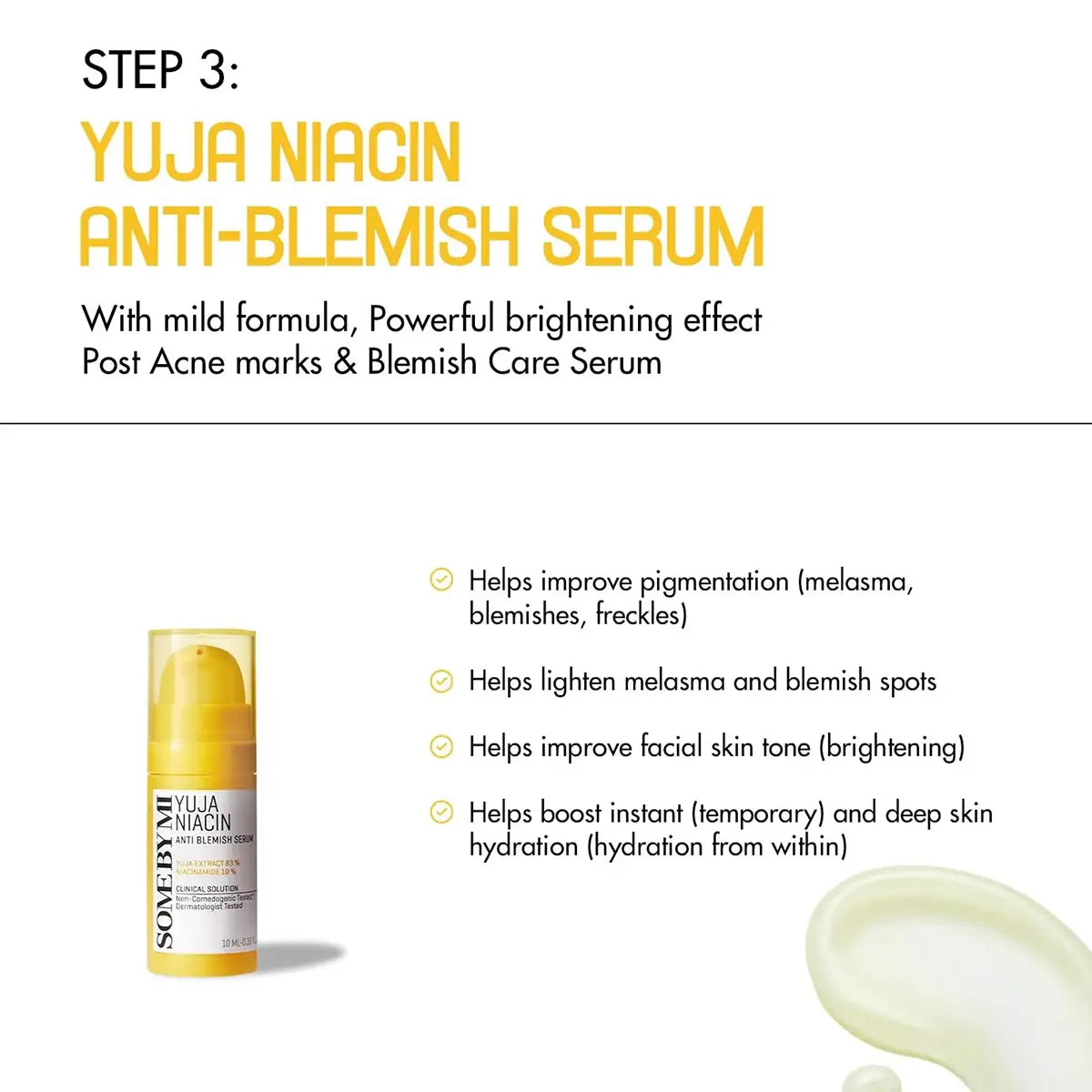 SOME BY MI Yuja Niacin Anti-Blemish Starter Kit 4Pcs - Yuja Niacin Anti-Blemish Serum for brightening and pigmentation.