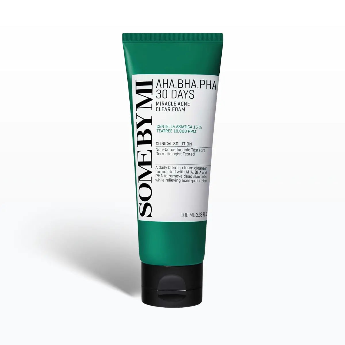 SOME BY MI AHA-BHA-PHA 30 Days Miracle Acne Clear Foam 100mL tube for gentle acne cleansing