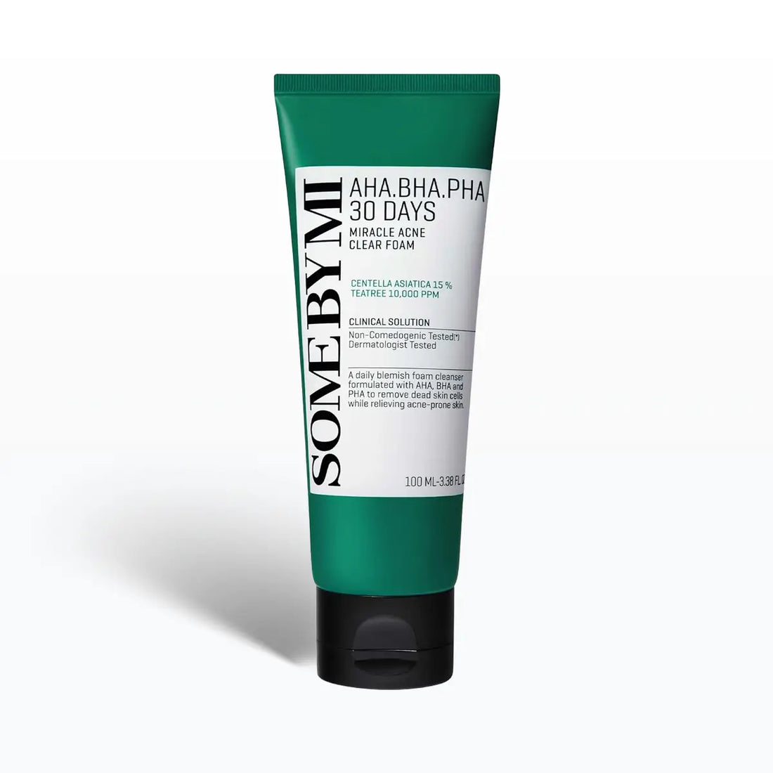 SOME BY MI AHA-BHA-PHA 30 Days Miracle Acne Clear Foam 100mL tube for gentle acne cleansing
