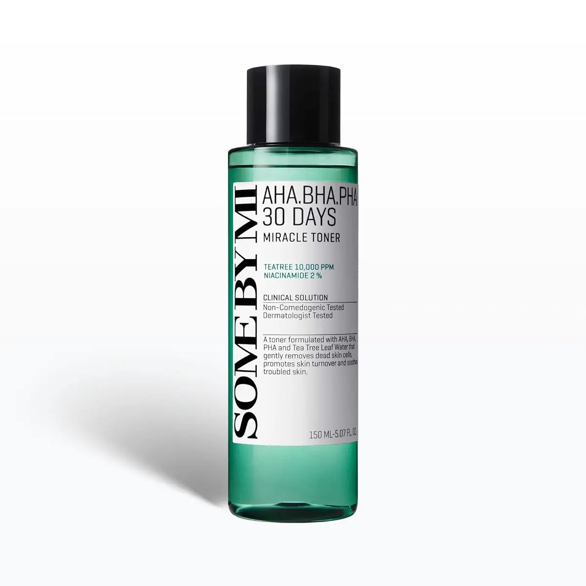 SOME BY MI AHA BHA PHA 30 Days Miracle Toner 150mL with exfoliating formula for clearer skin.