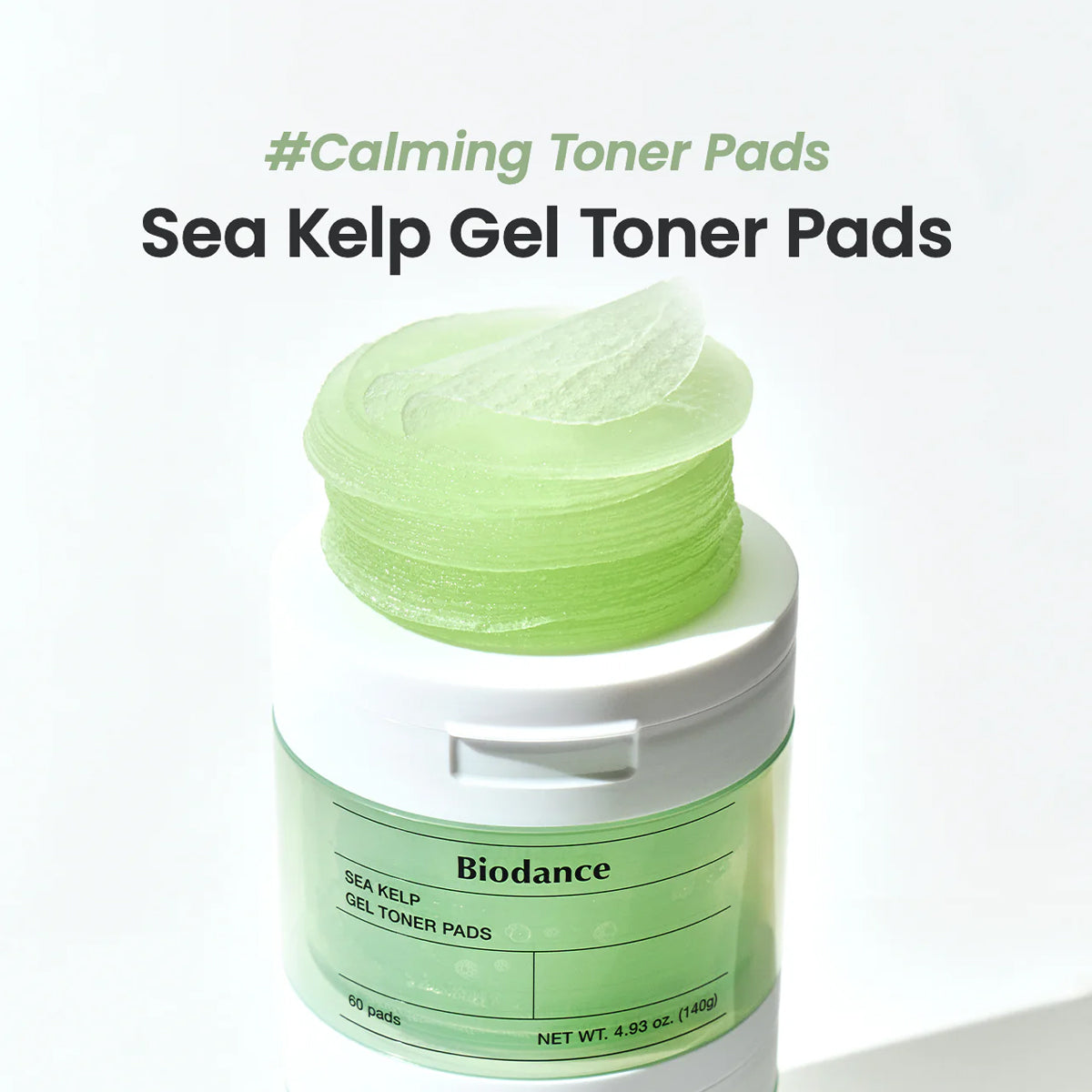 Biodance Sea Kelp Gel Toner Pads – Korean Skincare Toner Pads with Sea Kelp and Soothing Hydration for Sensitive Skin. Gel Pads