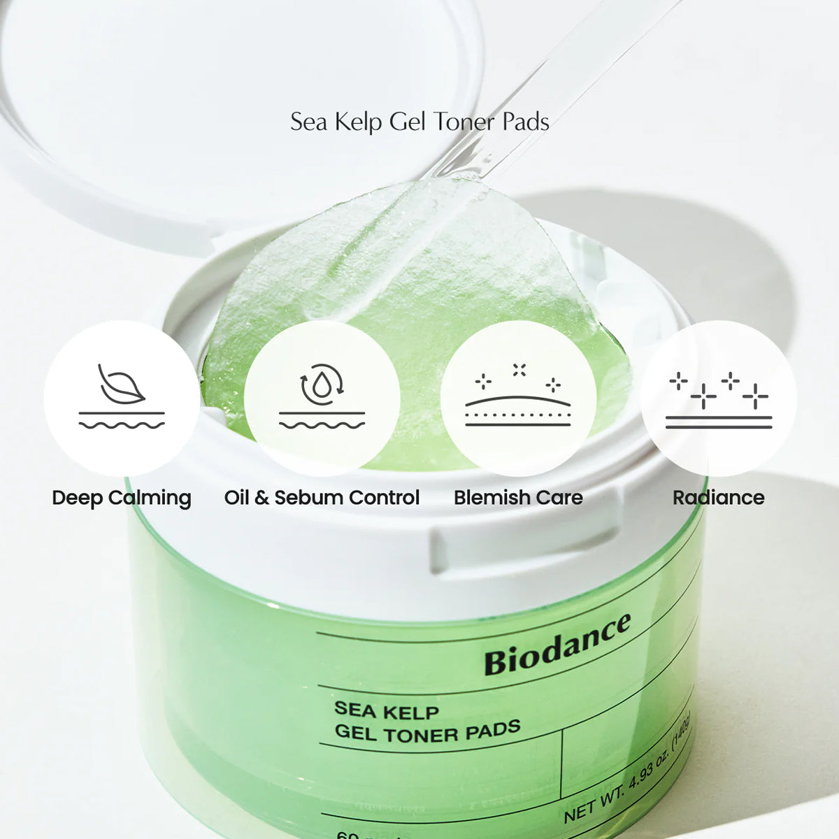 Biodance Sea Kelp Gel Toner Pads – Korean Skincare Toner Pads with Sea Kelp and Soothing Hydration for Sensitive Skin. Benefits