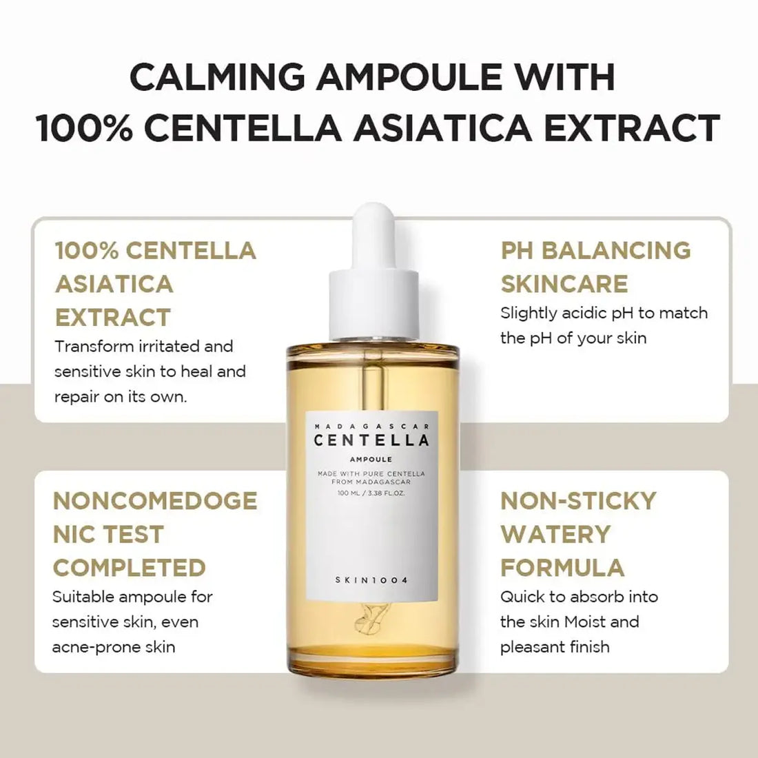 Skin1004 Madagascar Centella Ampoule bottle and features