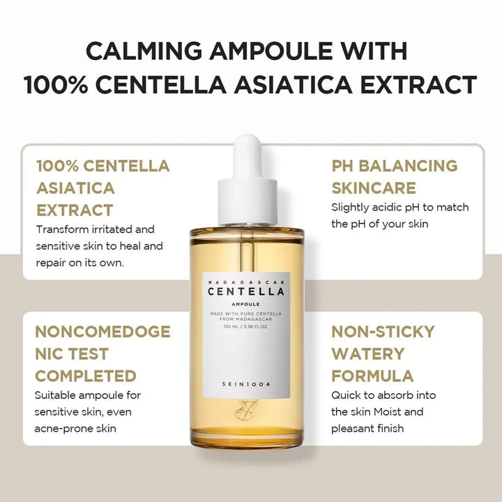 Skin1004 Madagascar Centella Ampoule bottle and features
