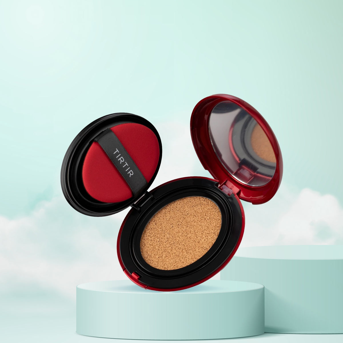 TIRTIR Mask Fit Red Cushion Foundation – Korean cushion compact for long-lasting, transfer-proof, semi-matte coverage with skincare benefits
