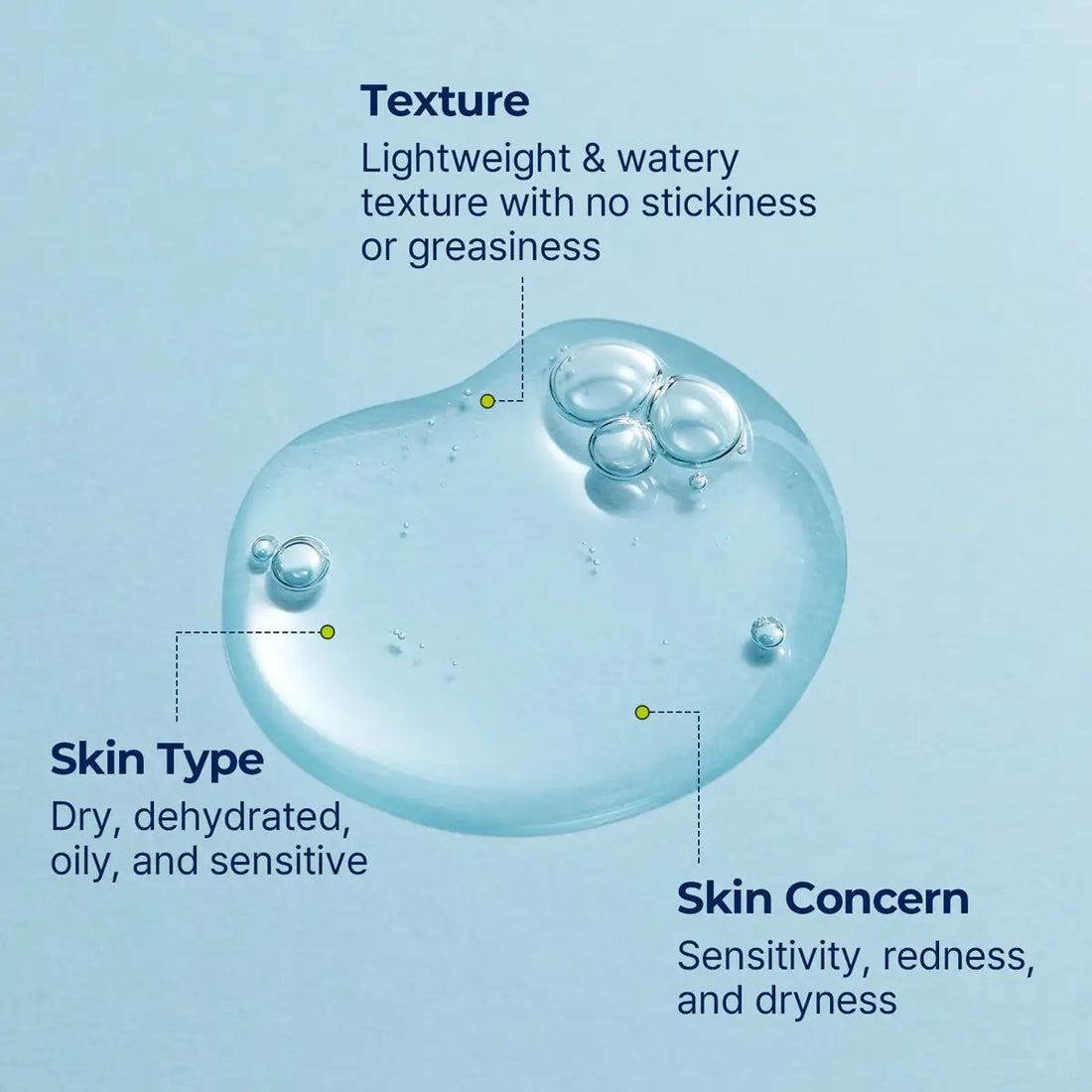 TORRIDEN DIVE-IN Low Molecular Hyaluronic Acid Serum 50mL showing lightweight, watery texture for dry, sensitive skin.