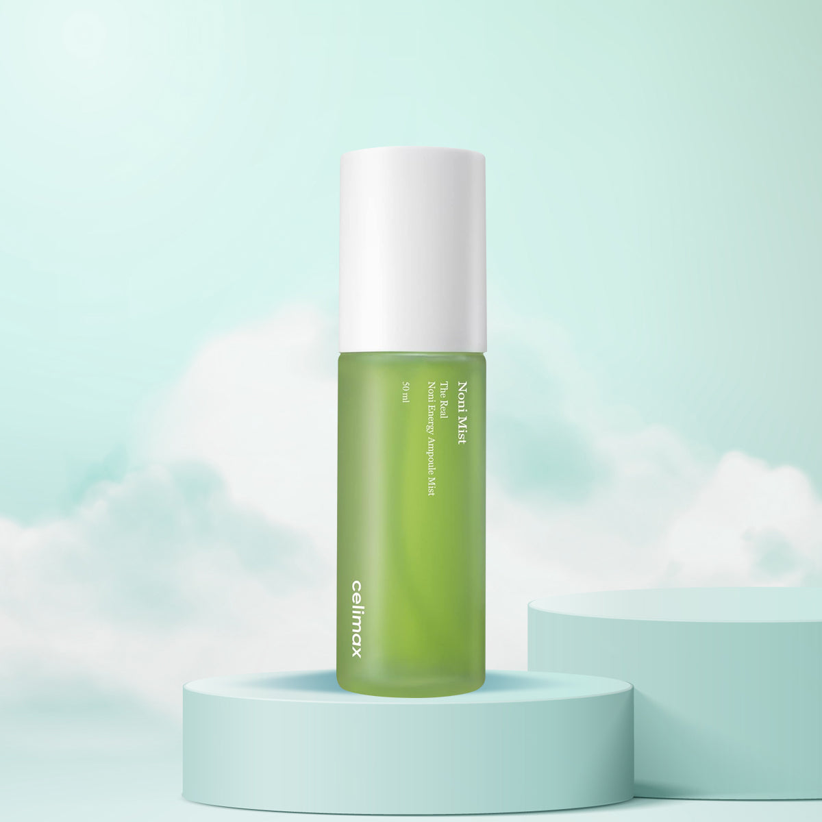 Celimax The Real Noni Energy Ampoule Mist in a portable green spray bottle, for on-the-go hydration in the UAE.