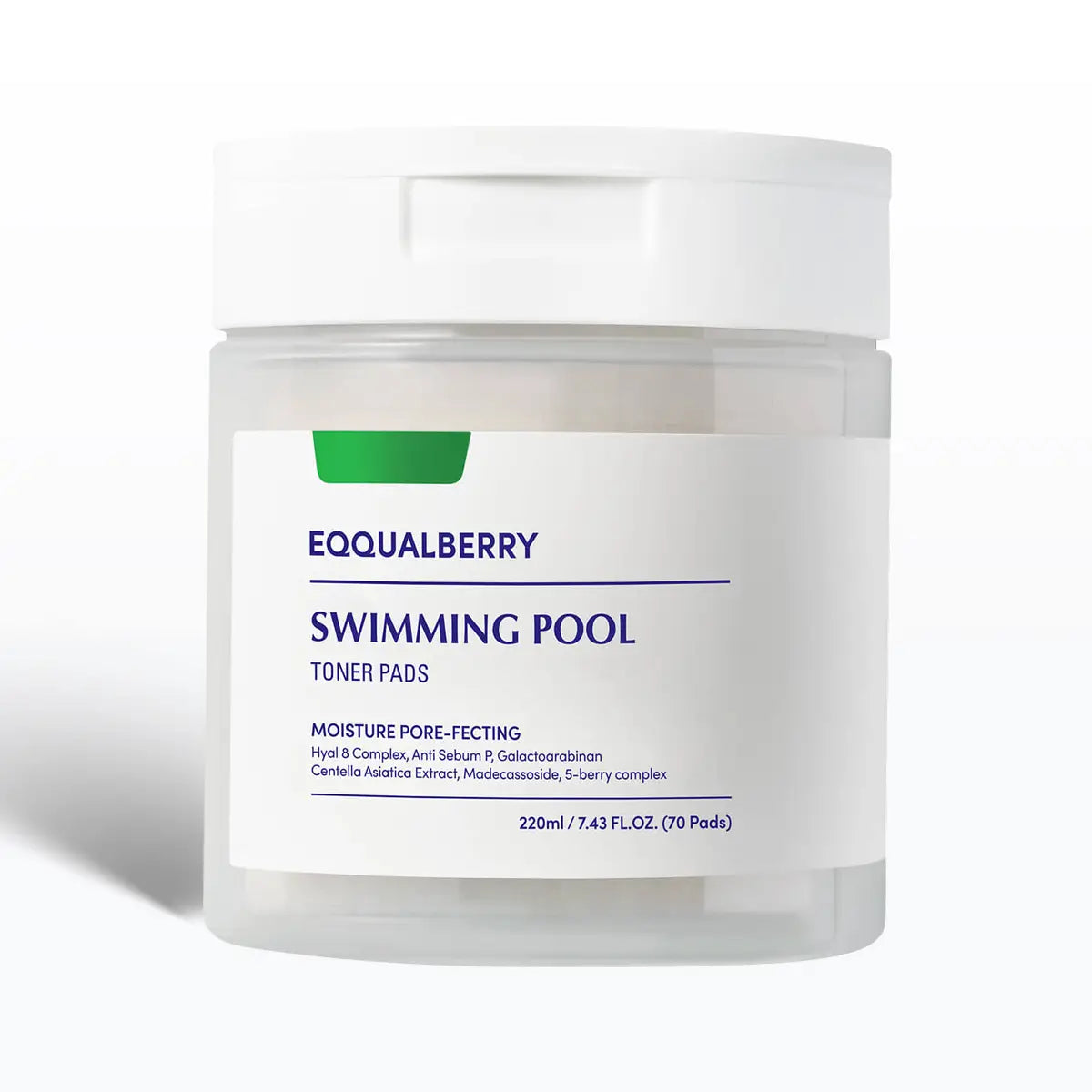 Eqqualberry Swimming Pool toner pads container on a white background