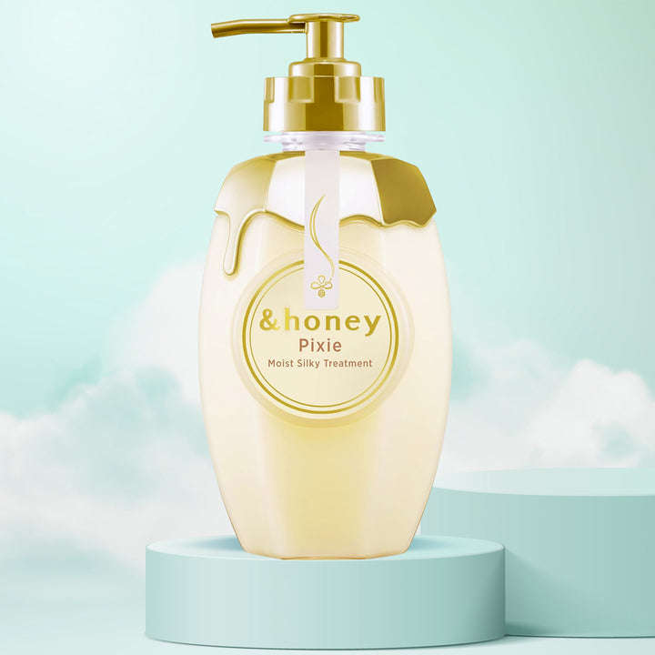 &Honey Pixie Moist Silky Treatment (440mL) - Japanese hair conditioner for smooth, silky, frizz-free hair - Available in Dubai & UAE.