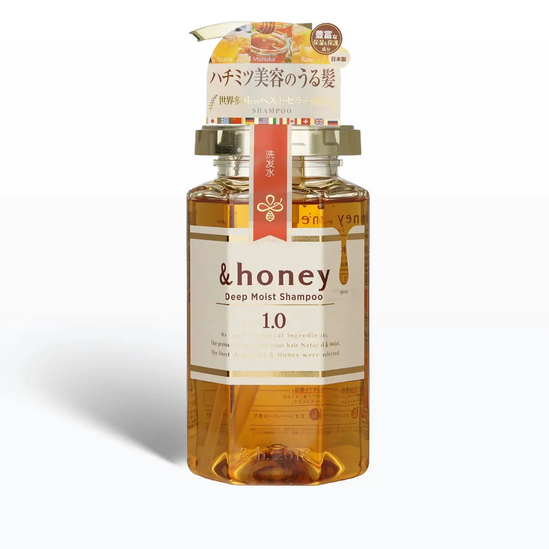 &Honey Deep Moist Shampoo 440mL in a stylish bottle with a luxurious design, perfect for hydrating dry hair.