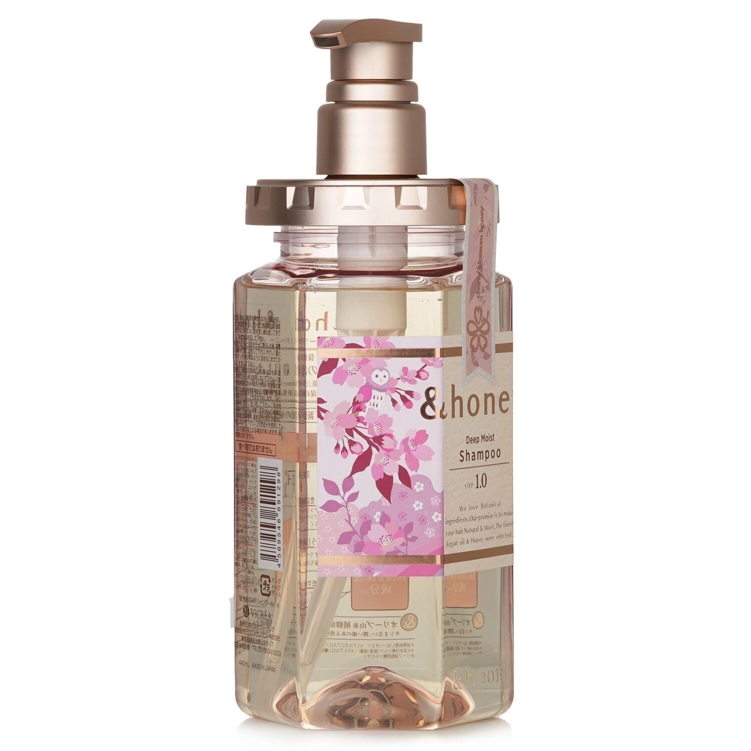 ViCREA &Honey Cherry Blossom Honey Shampoo – gentle Japanese formula with sakura and honey for deep hydration and glossy hair