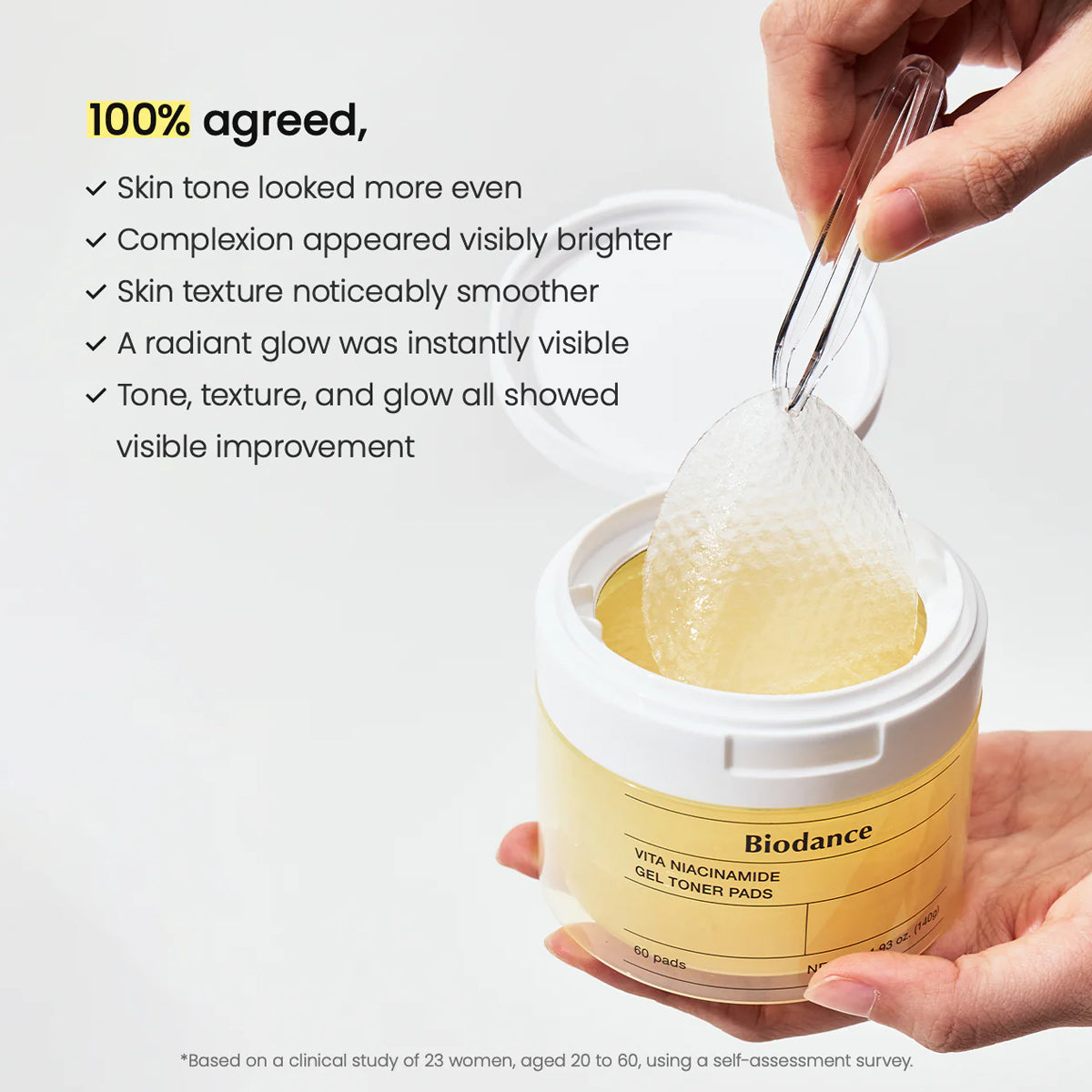 Biodance Vita Niacinamide Gel Toner Pads – Korean Skincare Brightening Toner Pads with 5% Niacinamide and Vitamins for Radiant Skin. Features