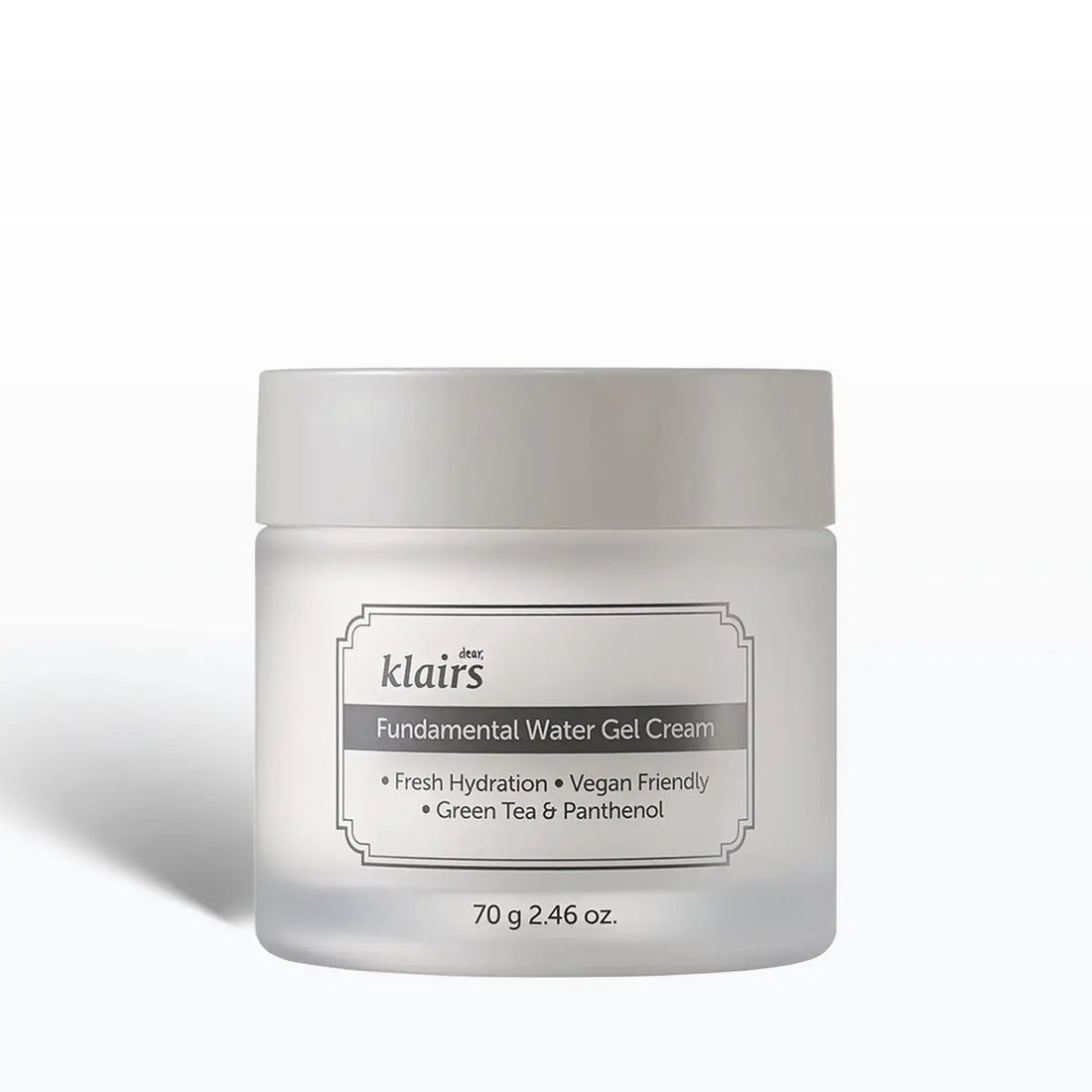 Klairs Fundamental Water Gel Cream jar on a white background