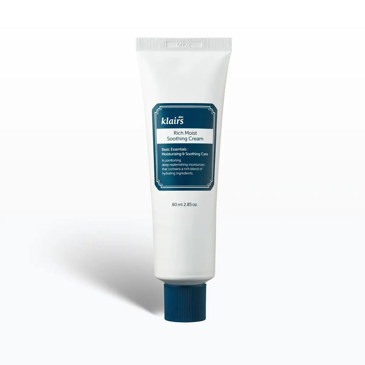 Klairs Rich Moist Soothing Cream tube on a white background