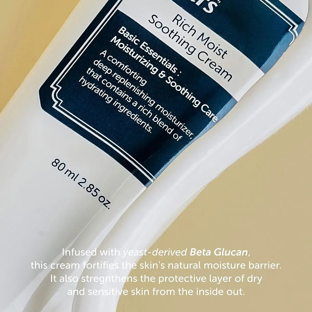 dear KLAIRS Rich Moist Soothing Cream  on a beige background