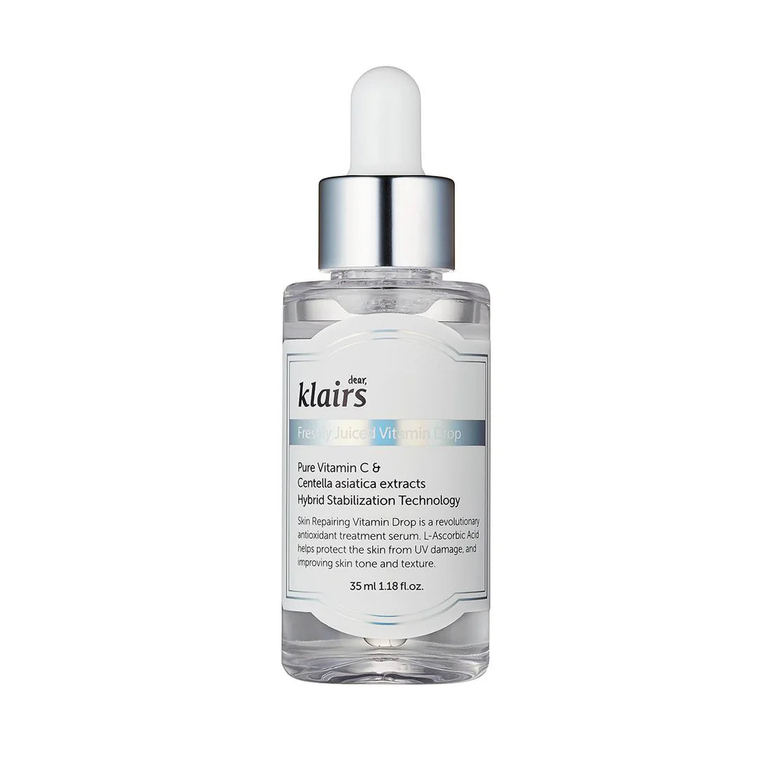 dear Klairs Freshly Juiced Vitamin Drop 35mL | Korean Vitamin C serum for glowing and blemish-prone skin in UAE. White background