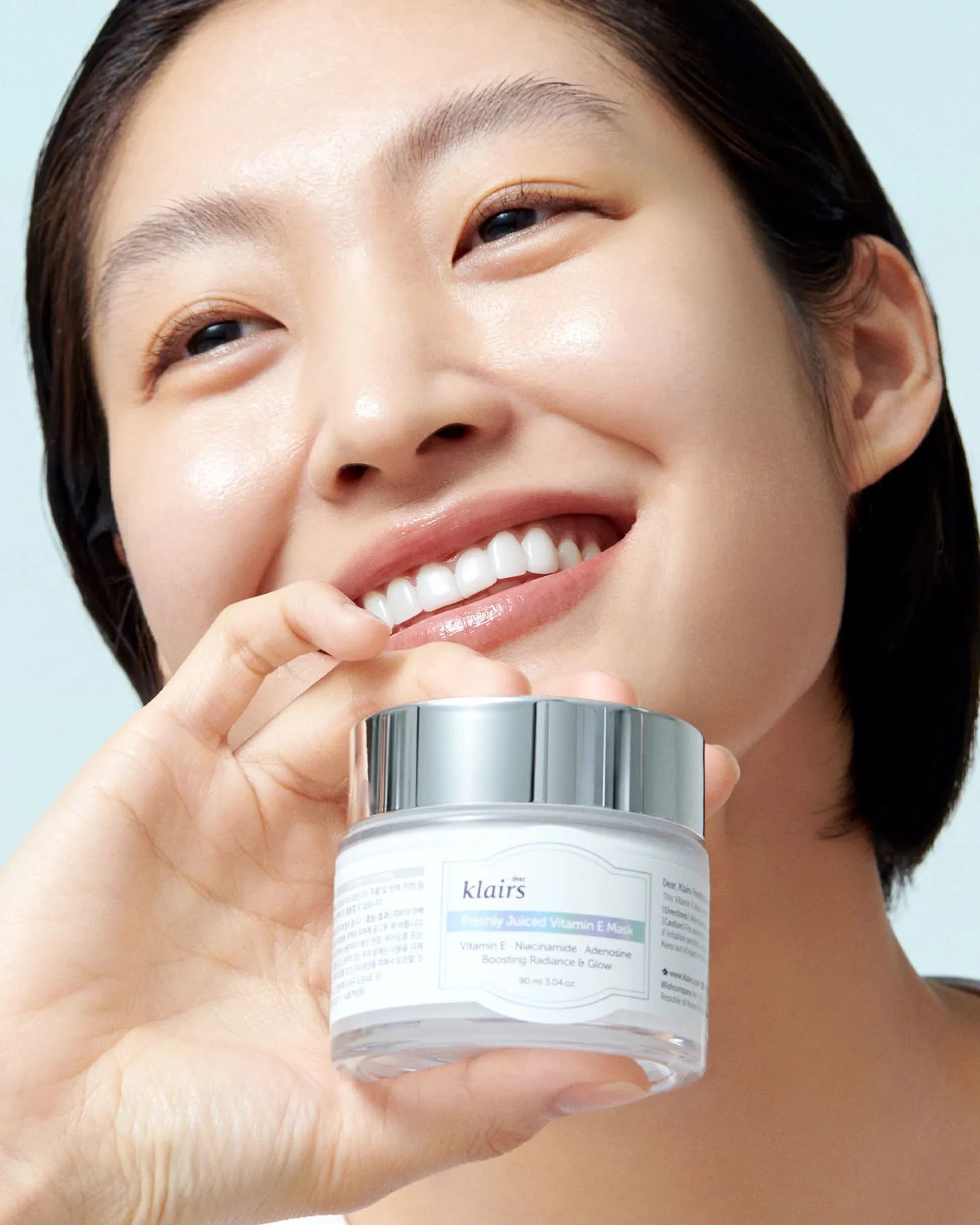 Dear KLAIRS Freshly Juiced Vitamin E Mask – hydrating Korean sleeping mask that brightens, soothes, and nourishes skin overnight with Vitamin E and Niacinamide. Still life