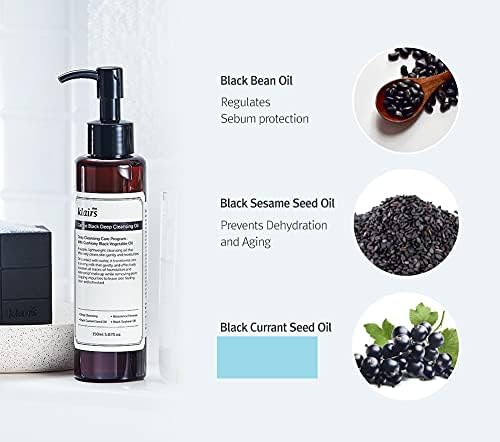 dear KLAIRS Gentle Black Deep Cleansing Oil 150mL | Mirae Beauty Hub UAE. Key Ingredient