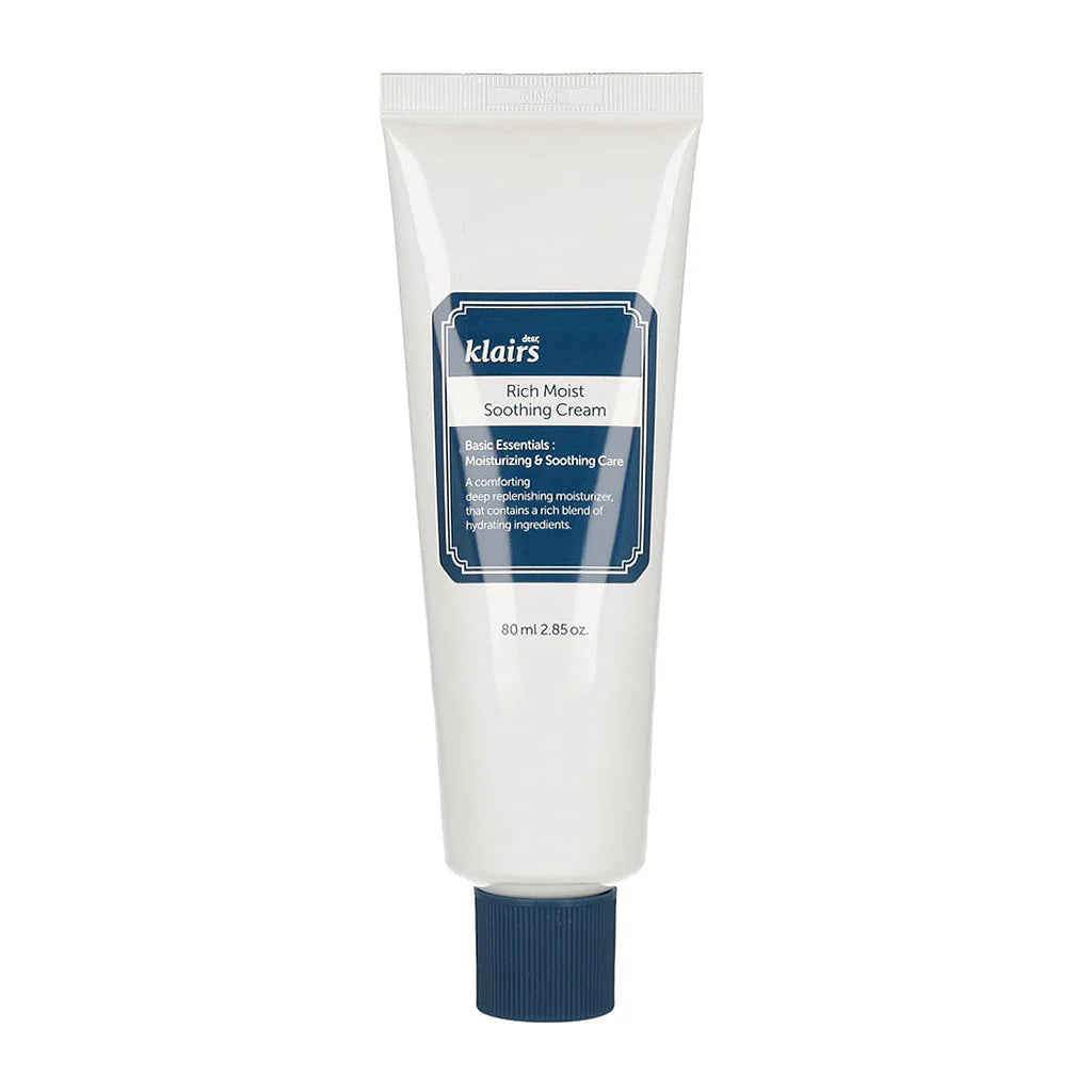 dear KLAIRS Rich Moist Soothing Cream – Korean moisturizer for deep hydration and barrier repair. Shop online in Dubai at Mirae Beauty Hub UAE. Front 2