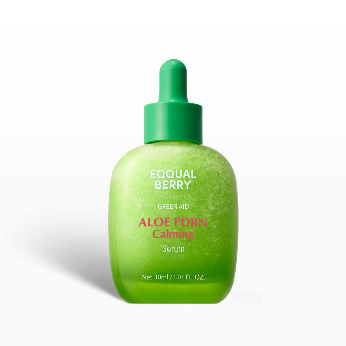 Eqqualberry Aloe PDRN Calming serum bottle with dropper on a white background