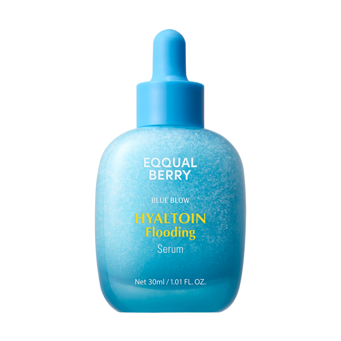 Hyaltoin skincare serum bottle with dropper labeled 'Eqqualberry' on a white background