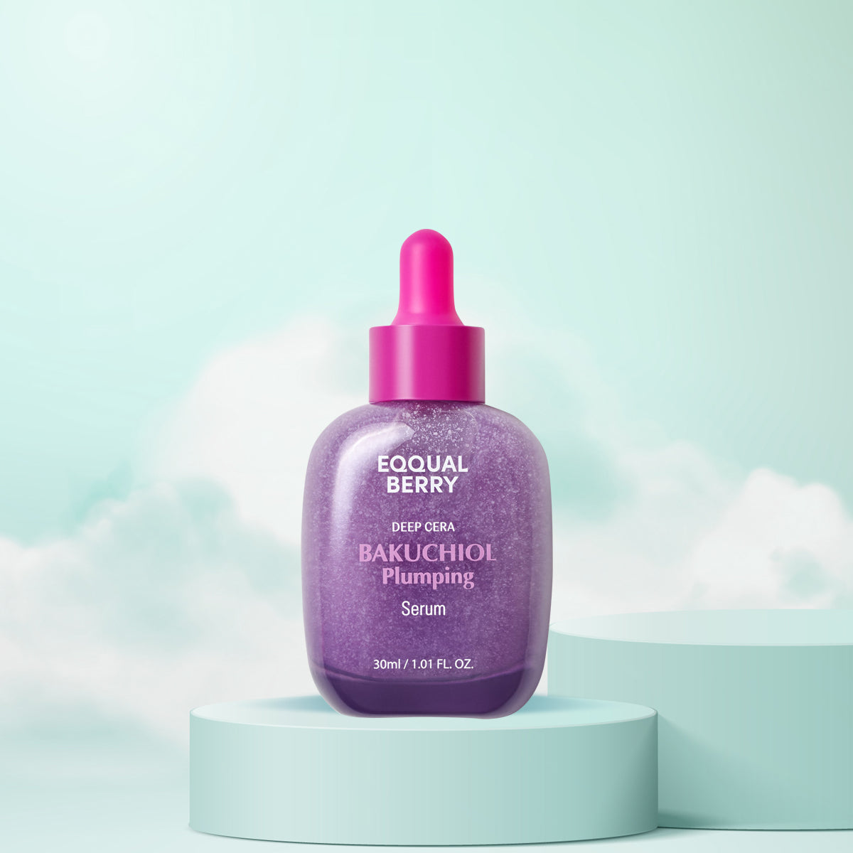 EQQUALBERRY Bakuchiol Plumping Serum – Korean anti-aging serum for firm, smooth, and radiant skin. Front